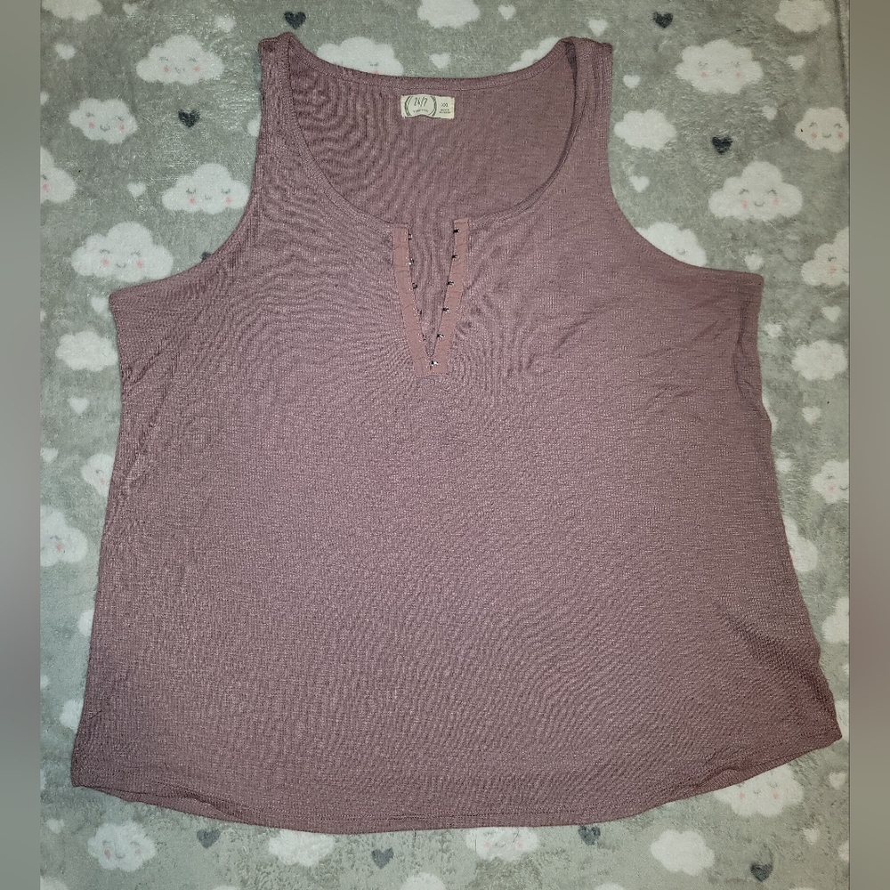 Maurices Purple Pink Fitted Hook & Eye Tank Top